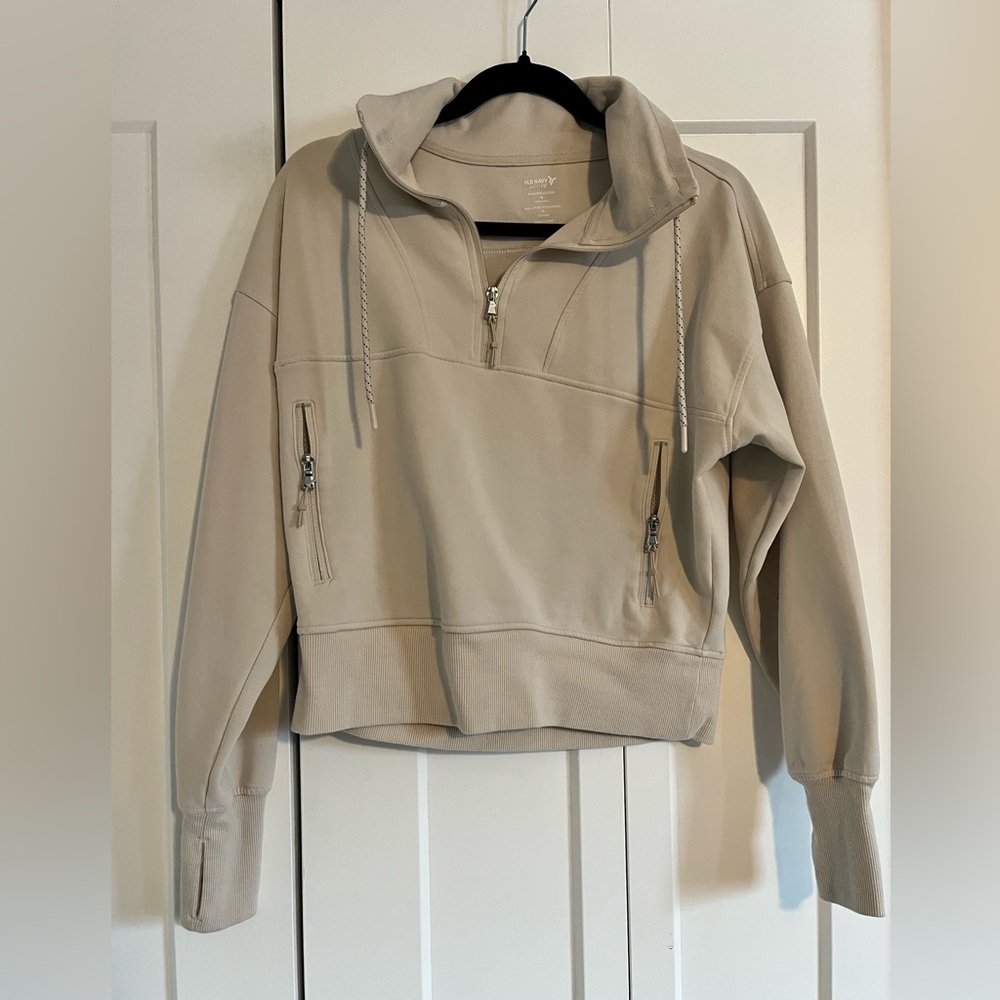 Crop athletic sweater